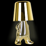 Настольная лампа фигурная золотого цвета с гладким абажуром Высота 19 см Sophia варинант исполнения - 3 | Loft Concept в Барнауле