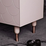 Дизайнерский комод розовый с фактурным фасадом Tiles варинант исполнения - 3 | Loft Concept в Барнауле