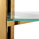 Стеллаж золото с прозрачными стеклянными полками Safekeeping варинант исполнения - 2 | Loft Concept в Барнауле