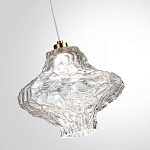 Подвесной светильник с плафоном из фактурного прозрачного стекла Light Ensemble варинант исполнения - 5 | Loft Concept в Барнауле