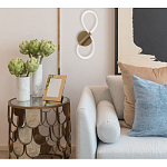 Бра с белым плафоном в форме восьмерки и круглым основанием Luke Lampco Tracer Lamp варинант исполнения - 7 | Loft Concept в Барнауле