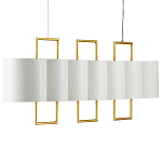 Люстра прямоугольная с белыми цилиндрическими абажурами White Ribbon варинант исполнения - 5 | Loft Concept в Барнауле