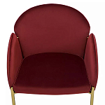 Стул бордовый на золотистых ножках Burgundy Chair варинант исполнения - 5 | Loft Concept в Барнауле