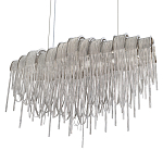 Люстра подвесная с металлическими цепочками и изогнутыми металлическими дугами 72 см Atlantis Chain варинант исполнения - 7 | Loft Concept в Барнауле