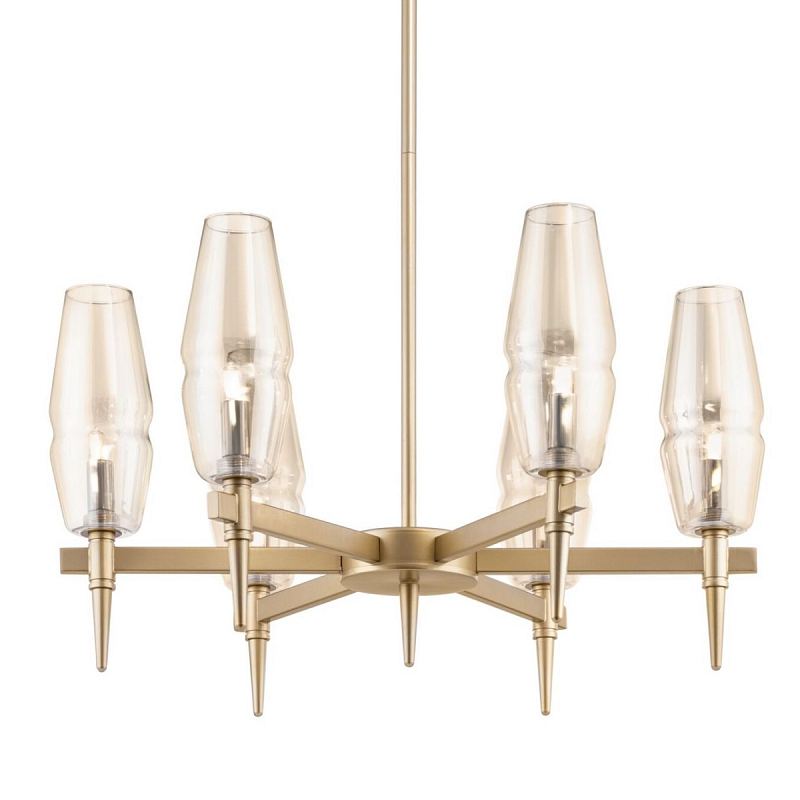 Люстра Polani Chandelier 6 Золотой Янтарь (Amber) Люстра Polani Chandelier 6 Золотой Янтарь (Amber) в Барнауле | Loft Concept