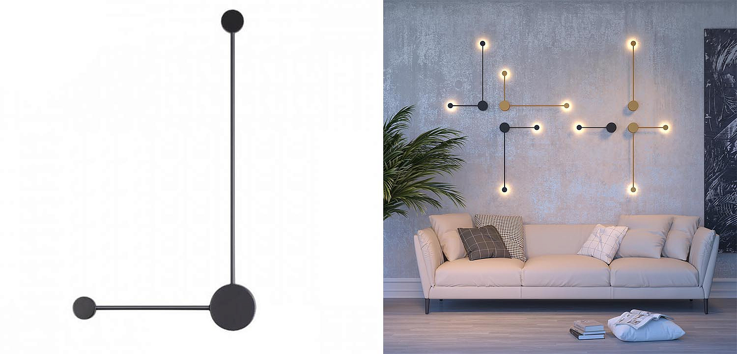 Бра Pin Wall Light Black Angle Бра Pin Wall Light Black Angle - Loft-Concept в Барнауле