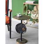 Столик приставной с абстрактным основанием и акцентом в виде золотистого диска Heavenly Space варинант исполнения - 8 | Loft Concept в Барнауле