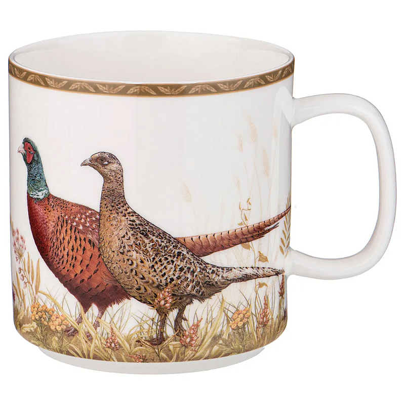 Кружка из фарфора с изображением фазанов и собаки 400 мл Hunting Porcelain Collection Белый Коричневый Мульти Кружка из фарфора с изображением фазанов и собаки 400 мл Hunting Porcelain Collection Белый Коричневый Мульти в Барнауле | Loft Concept
