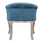 Кресло низкое в стиле прованс Louis French Armchair blue velour варинант исполнения - 2 | Loft Concept в Барнауле