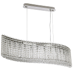 Линейная люстра изогнутой формы с хрустальными подвесками Crystal Art Chrome Linear Chandelier варинант исполнения - 2 | Loft Concept в Барнауле