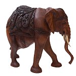 Статуэтка деревянная в виде слона Dressy Elephant варинант исполнения - 2 | Loft Concept в Барнауле