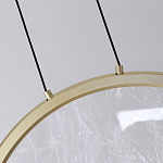 Светодиодный подвесной светильник круглой формы с металлической рамой золотого цвета Marble Glow 47 варинант исполнения - 5 | Loft Concept в Барнауле