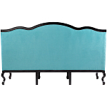 Трехместный диван из натурального бука бирюзовый с изображением птиц и цветов Turquoise Chinoiserie Garden Sofa варинант исполнения - 3 | Loft Concept в Барнауле