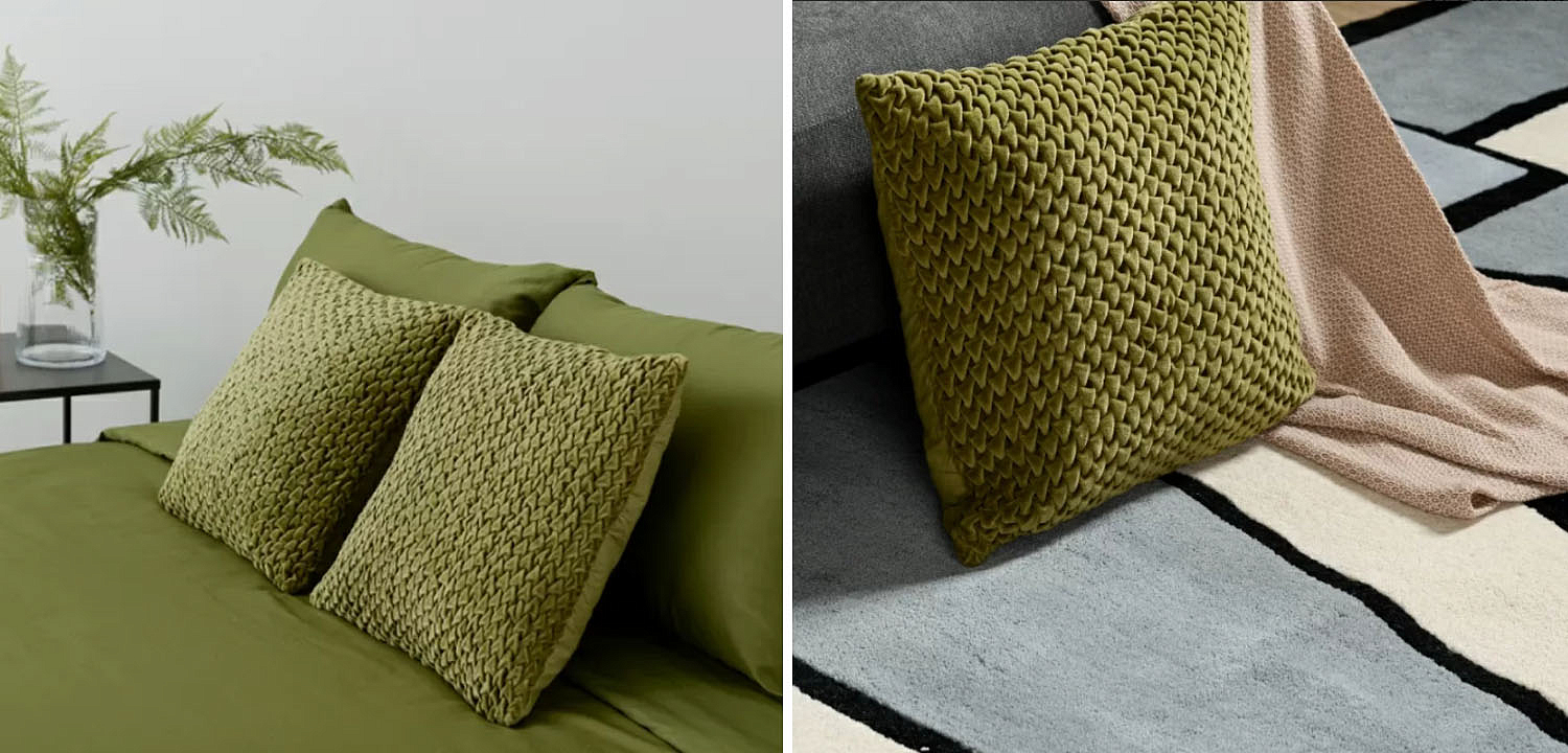 Подушка Purnama Quilting olive Подушка Purnama Quilting olive - Loft-Concept в Барнауле