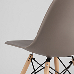 Пластиковый стул на ножках из массива бука Eames Cappuccino варинант исполнения - 6 | Loft Concept в Барнауле