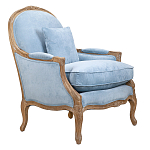 Кресло Ava Classical Armchair light blue velour варинант исполнения - 1 | Loft Concept в Барнауле