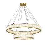 Люстра с 2-мя кольцами из натурального камня с регулируемыми плафонами Durability of Stone варинант исполнения - 1 | Loft Concept в Барнауле