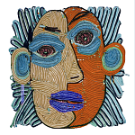 Арт-Объект плетеный из нитей Абстрактный портрет Joana Schneider  варинант исполнения - 2 | Loft Concept в Барнауле