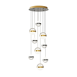 Люстра каскадная с 9-ю подвесами бронза и никель Peggy Futura lamp варинант исполнения - 2 | Loft Concept в Барнауле