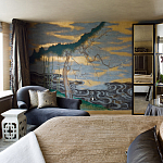 Обои ручная роспись Bamboo River Blossom Original colourway on Deep Rich Gold gilded paper with pearlescent antiquing варинант исполнения - 5 | Loft Concept в Барнауле