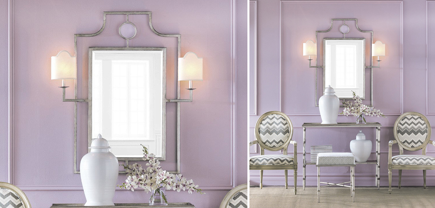 Зеркало с бра Mirror with Sconces Dairile Silver Зеркало с бра Mirror with Sconces Dairile Silver - Loft-Concept в Барнауле