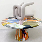 Дизайнерский журнальный стол с цветным орнаментом Unyly варинант исполнения - 1 | Loft Concept в Барнауле