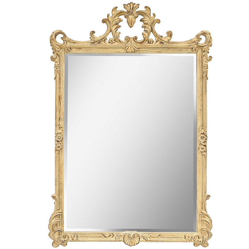 Зеркало настенное в раме бежевого цвета с эффектом старины Classic Ornament Mirror Бежевый Зеркало Зеркало настенное в раме бежевого цвета с эффектом старины Classic Ornament Mirror Бежевый Зеркало в Барнауле | Loft Concept
