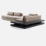 Современный модульный диван Zartаrn с приставным деревянным столиком варинант исполнения - 2 | Loft Concept в Барнауле