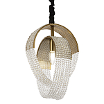 Подвесной светильник с хрустальными подвесками Godard Crystal Ring Hanging Lamp варинант исполнения - 1 | Loft Concept в Барнауле