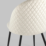 Мягкий стул в бежевом велюре Miruna Chair варинант исполнения - 6 | Loft Concept в Барнауле