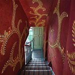 Обои с вышивкой ручной работы Fyodor Original colourway on Merlot linen варинант исполнения - 1 | Loft Concept в Барнауле