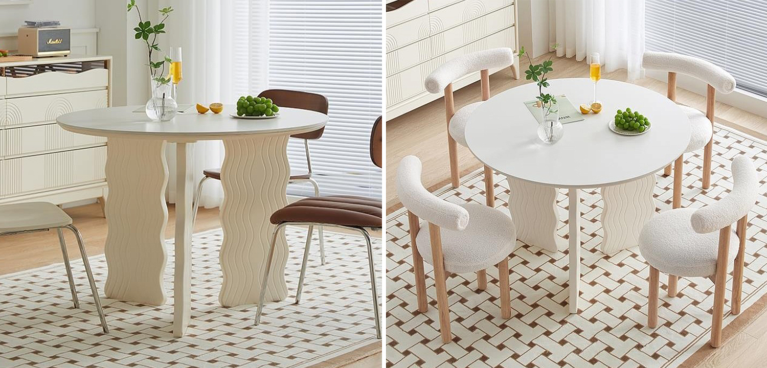 Круглый обеденный стол Lam Curved Dining Table Круглый обеденный стол Lam Curved Dining Table - Loft-Concept в Барнауле