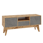 ТВ-тумба с фасадом цвета серый бетон Grace of Furniture  варинант исполнения - 2 | Loft Concept в Барнауле