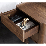 Прикроватный деревянный столик с 2-мя ящиками Moon Walnut Furniture варинант исполнения - 10 | Loft Concept в Барнауле