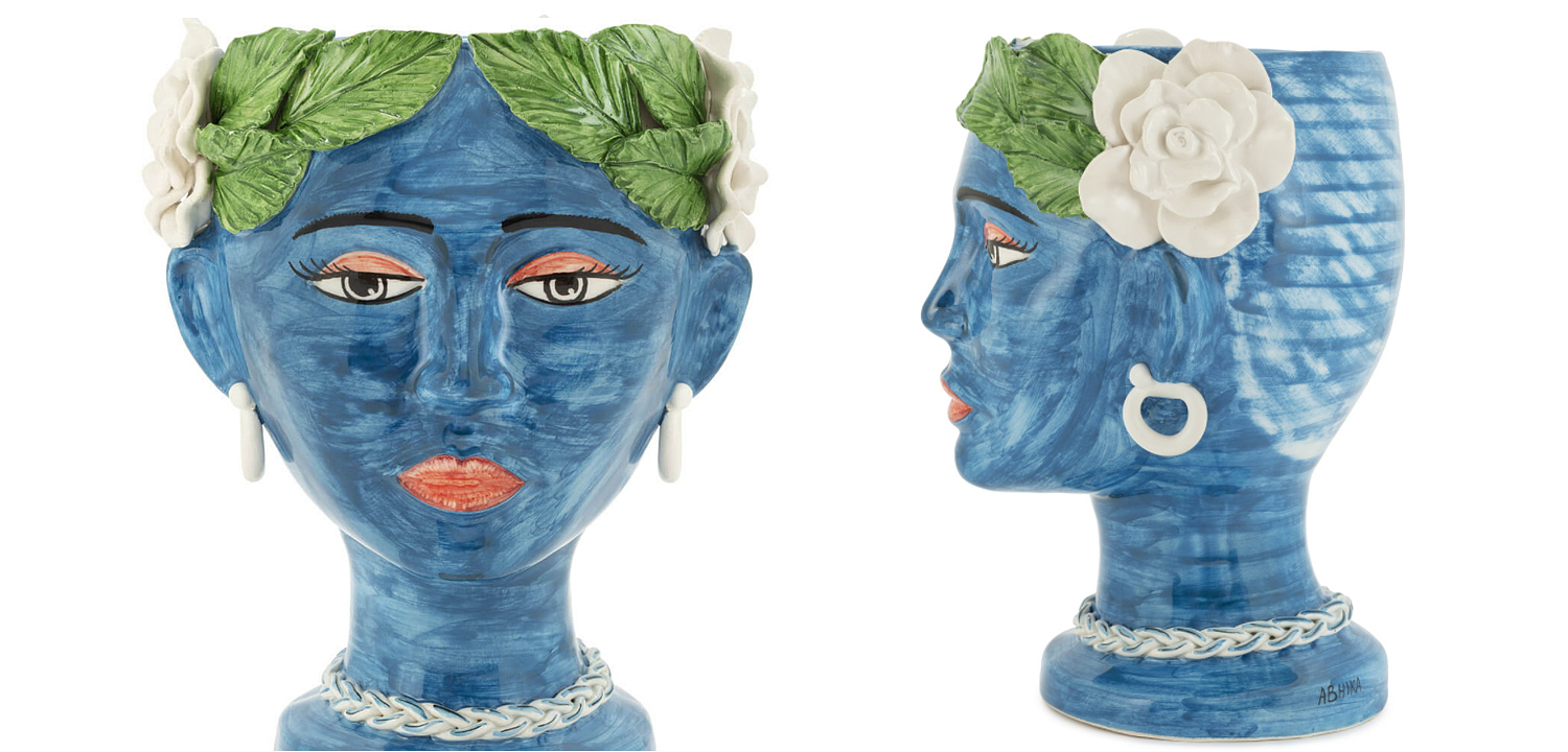 Ваза VASE HEAD SELVA COLOR dark blue Ваза VASE HEAD SELVA COLOR dark blue - Loft-Concept в Барнауле