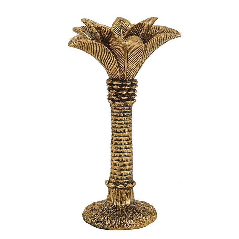 Подсвечник в форме пальмы с резными листьями и текстурным основанием Golden palm leaves Бронза Подсвечник в форме пальмы с резными листьями и текстурным основанием Golden palm leaves Бронза в Барнауле | Loft Concept