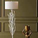 Торшер белый с цилиндрическим абажуром и каркасом в виде дерева Branched Tree варинант исполнения - 4 | Loft Concept в Барнауле