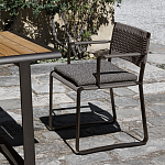 Дизайнерский стул с каркасом из металла с плетеными сиденьем и спинкой GREEN POINT Chair варинант исполнения - 6 | Loft Concept в Барнауле