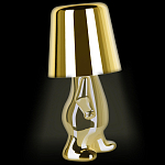 Настольная лампа фигурная золотого цвета с гладким абажуром Высота 19 см Sophia варинант исполнения - 5 | Loft Concept в Барнауле