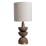 Настольная лампа с белым цилиндрическим абажуром на фигурном основании из полусфер Bewitchment варинант исполнения - 2 | Loft Concept в Барнауле