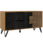 ТВ-тумба с  2-мя ящиками и закрытыми полками Stone Effect варинант исполнения - 2 | Loft Concept в Барнауле