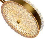  Подвесной светильник с плафонами из рельефного стекла Peony Glass Bronze Two варинант исполнения - 3 | Loft Concept в Барнауле