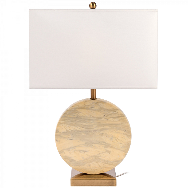Настольная лампа Lua Grande Table Lamp beige marble Белый Бежево-серый Латунь Настольная лампа Lua Grande Table Lamp beige marble Белый Бежево-серый Латунь в Барнауле | Loft Concept