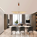 Люстра в виде распахнутых крыльев из тонких металлических планок Flight of Freedom варинант исполнения - 6 | Loft Concept в Барнауле