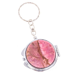 Зеркало брелок складное двухстороннее из натурального камня Родонит Stone Mirrors варинант исполнения - 5 | Loft Concept в Барнауле