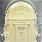 Встраиваемый в стену гипсовый светильник под покраску с колоннами и арками в античном стиле Antiquity Athena варинант исполнения - 11 | Loft Concept в Барнауле