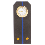 Часы погон подарочные настольные Авиация ВМФ из натурального камня Змеевик Military Clock варинант исполнения - 1 | Loft Concept в Барнауле