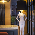 Лампа MANNEQUIN LAMP с абажуром созерцание силуэта варинант исполнения - 3 | Loft Concept в Барнауле