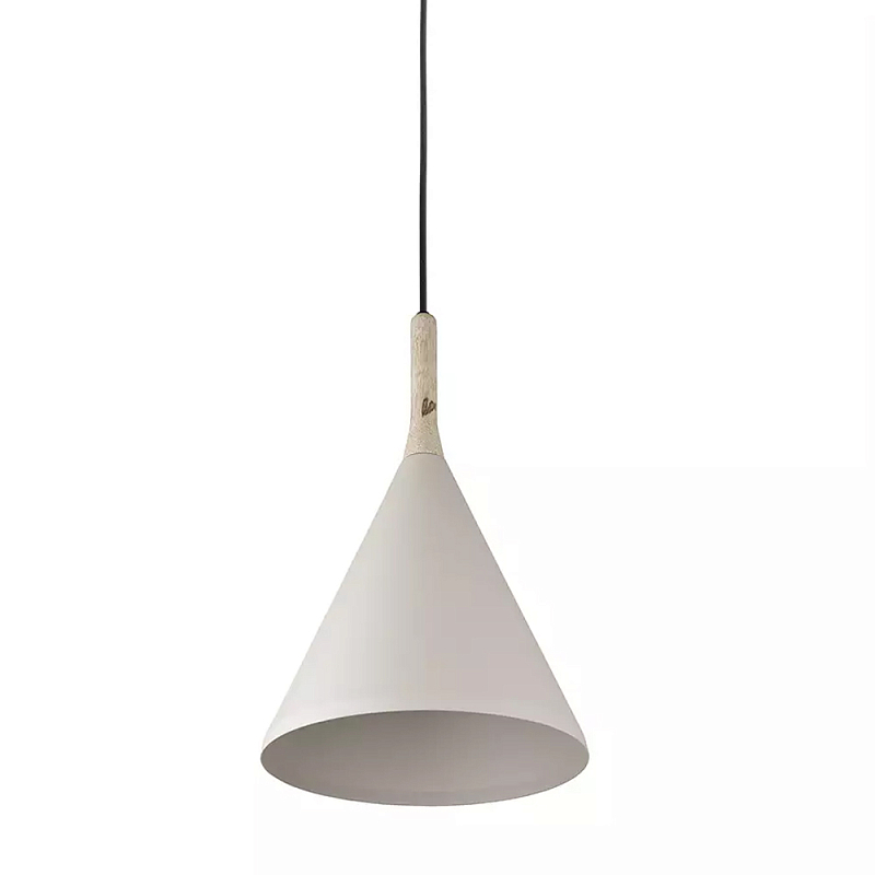 Подвесной светильник с плафоном в форме конуса Opaque Lamp Бежевый в Барнауле | Loft Concept 