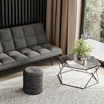 Пуф Three Gray в ткани букле серого цвета варинант исполнения - 4 | Loft Concept в Барнауле